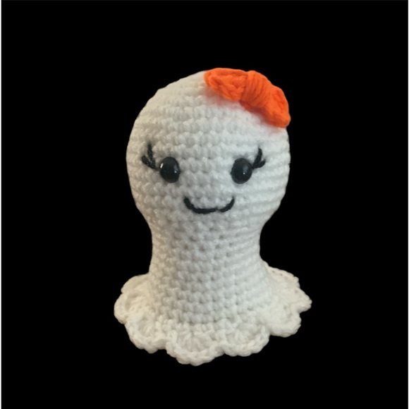 Handmade Crochet Adopt A Ghost w adoption certificate - Picture 2 of 2